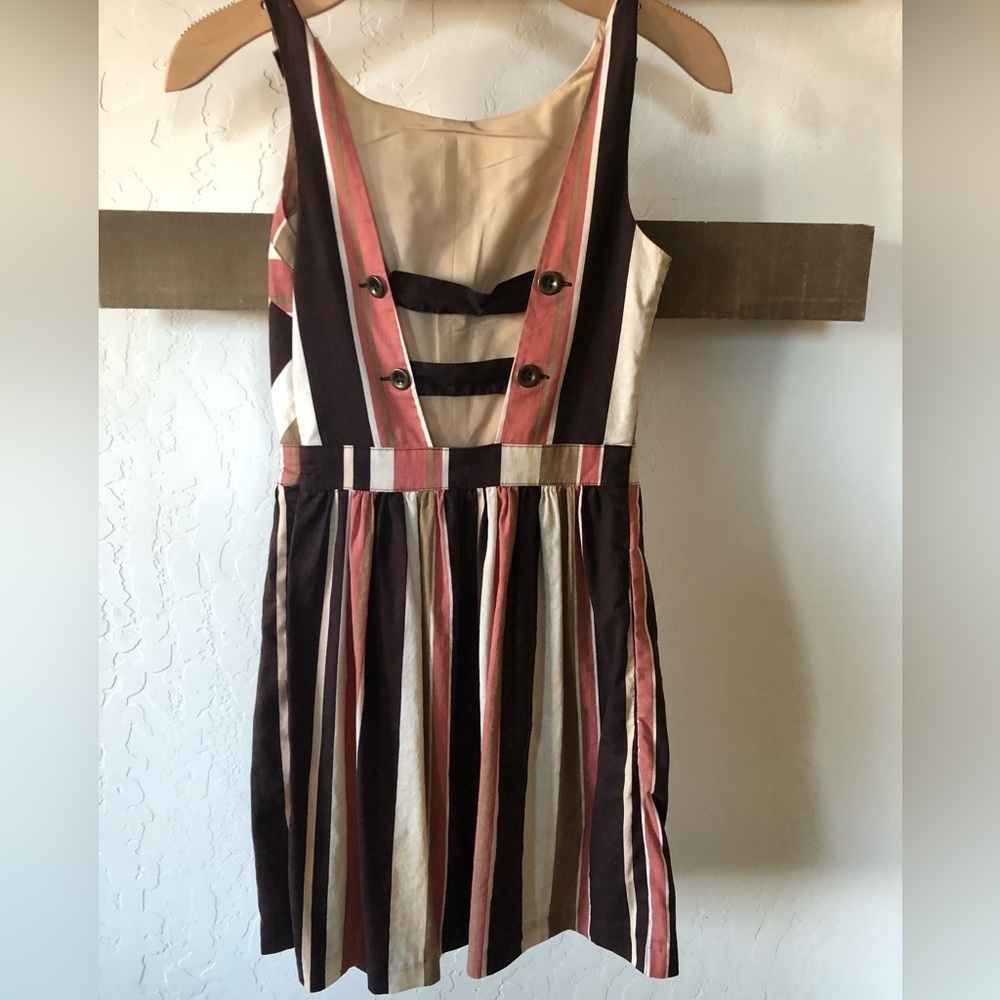 Cooperative|Urban Outfitters Boho Linen striped dress,open back, Lagenlook/Artsy - Picture 7 of 13